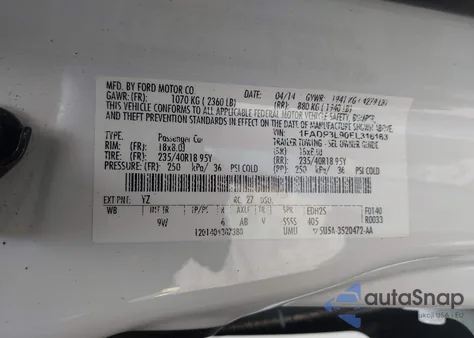 2014 Ford Focus St z USA, uszkodzony, nr VIN 1FADP3L90EL316163